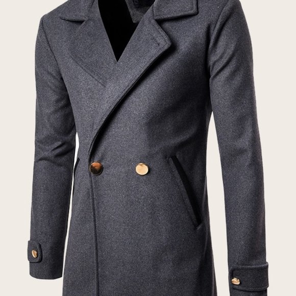 Other - new Mens double breasted lined coat grey